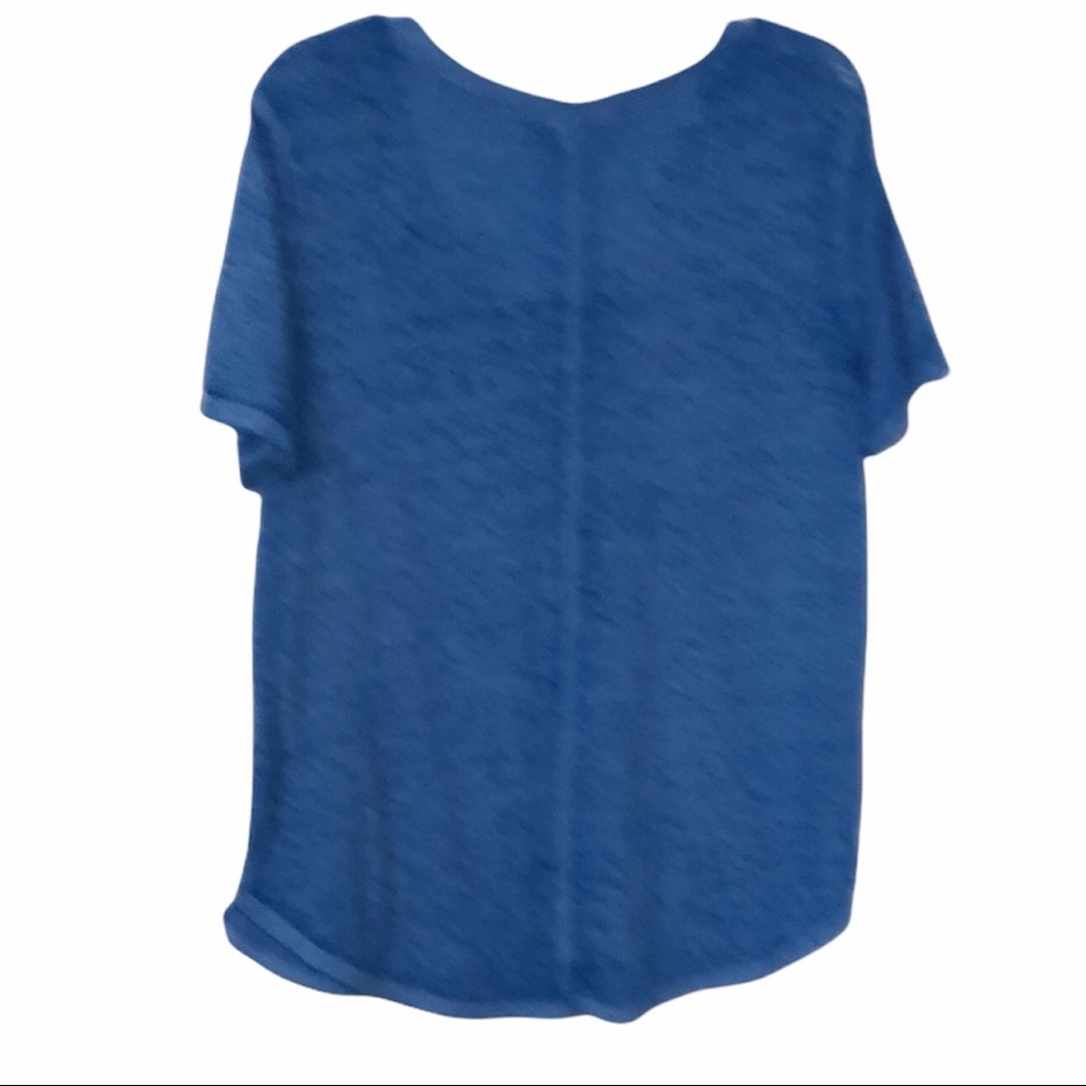 No Boundaries women’s blue V-neck line short sleeve top size XL 15–17 - Picture 8 of 8